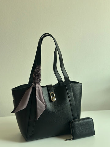 BAGCO Classic Tote Bag with Wallet Set- Medium