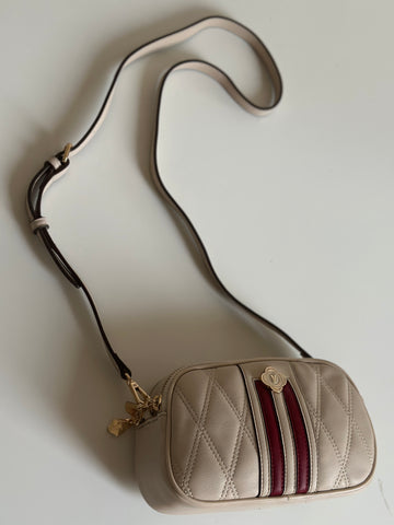 Quilted Crossbody Bag with Dual Zippers