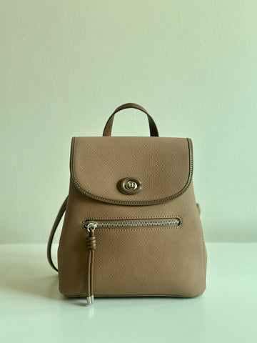 Chrisbella Minimalist Leather Backpack