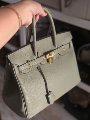 Elegant Padlock Structured Tote Bag