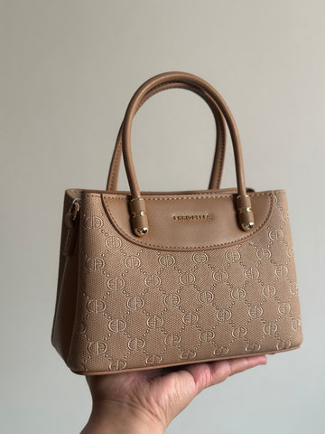 Chrisbella Structured Monogram HandBag