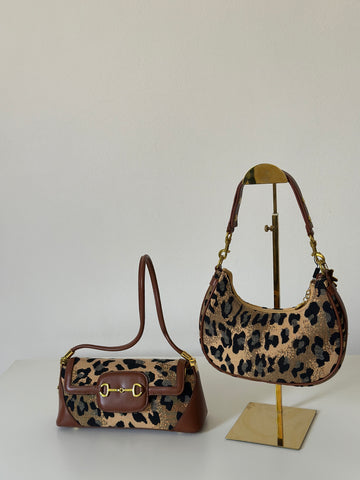 Leopard Print Shoulder Bag Collection – Classic & Crescent