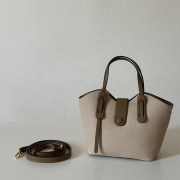 Textured Leather Small Handbag