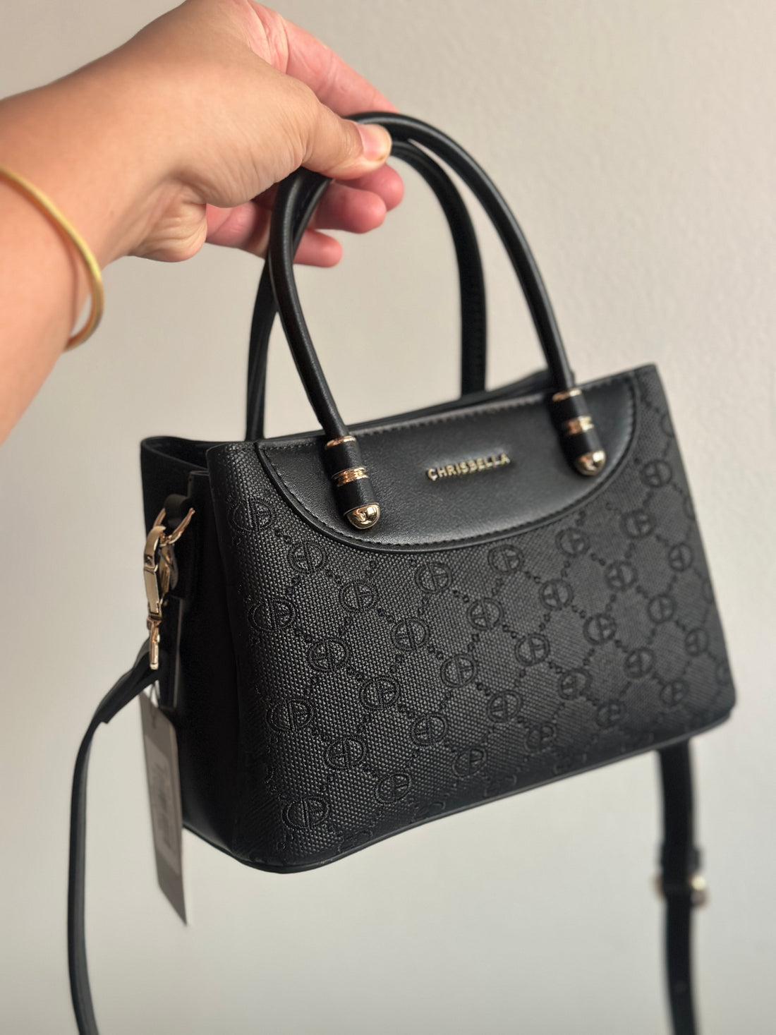Chrisbella Structured Monogram HandBag