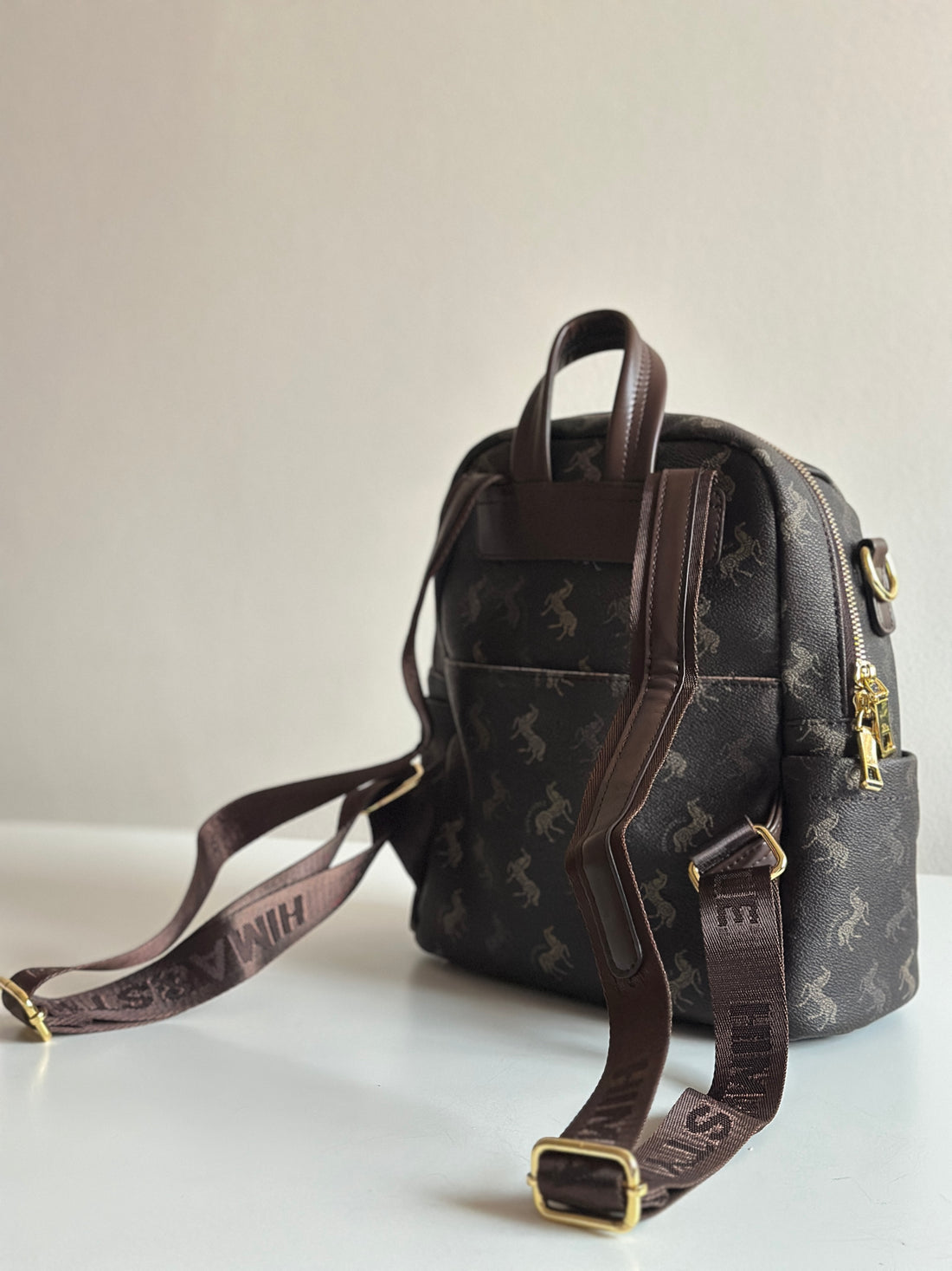 Convertible Brown Monogram Backpack – Stylish & Functional
