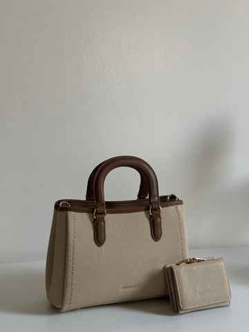 Chrisbella Side Stitch Handbag with wallet