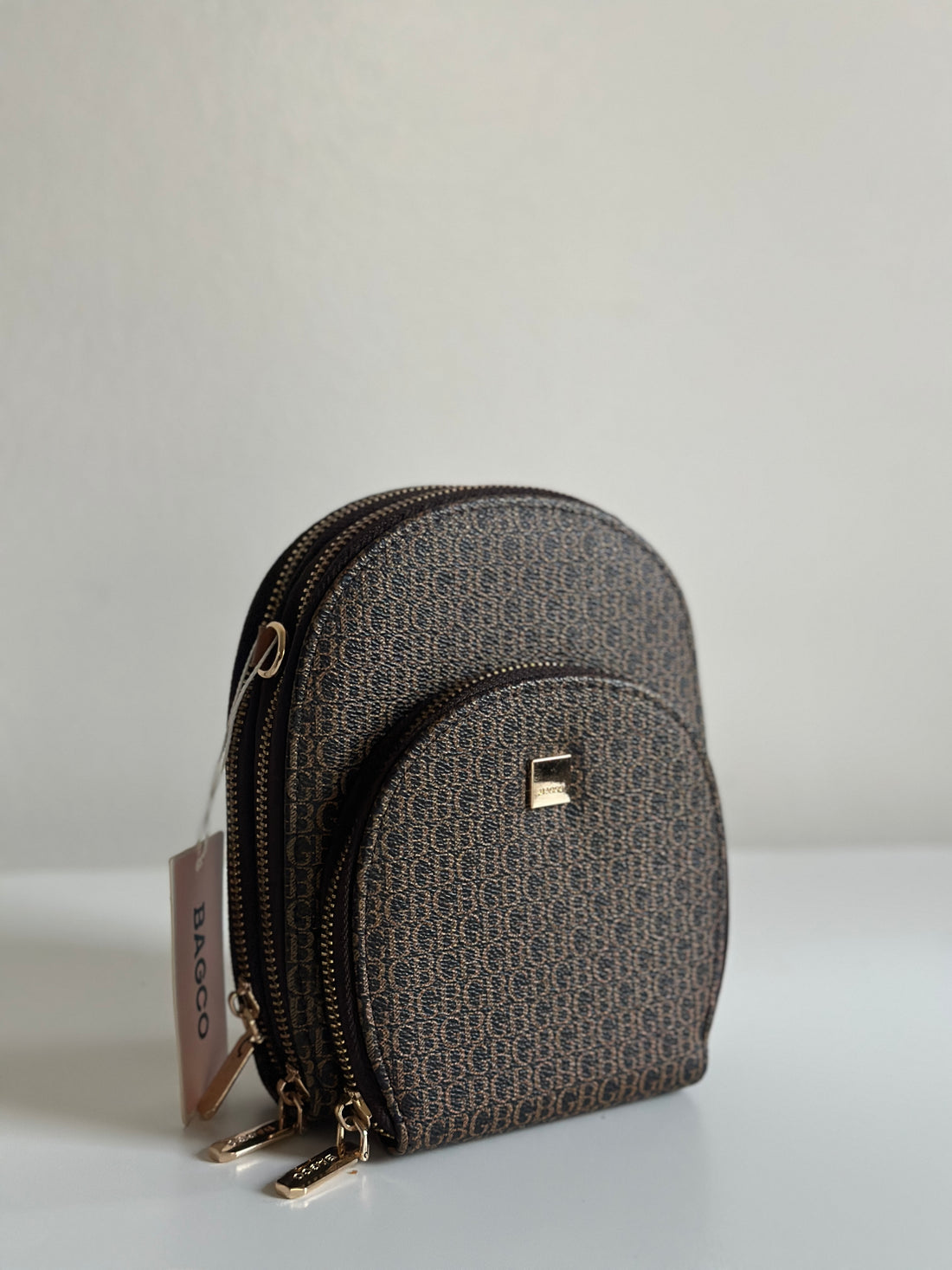 BAGCO Monogram Compact Crossbody – Lightweight Everyday Style