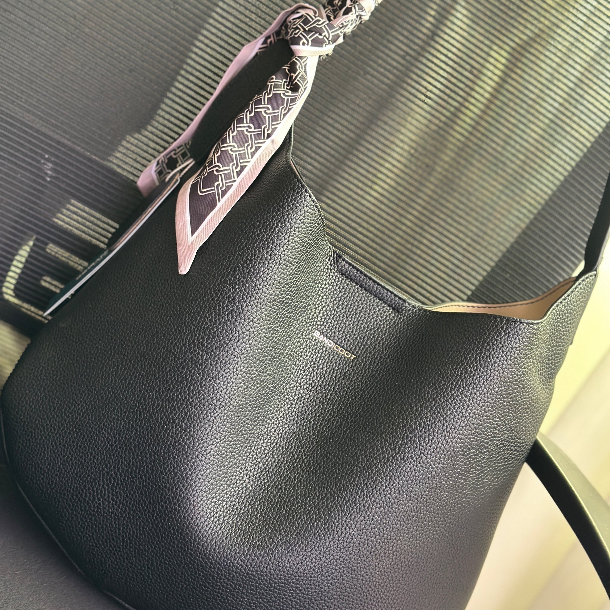 Soft Leather Hobo Shoulder Bag