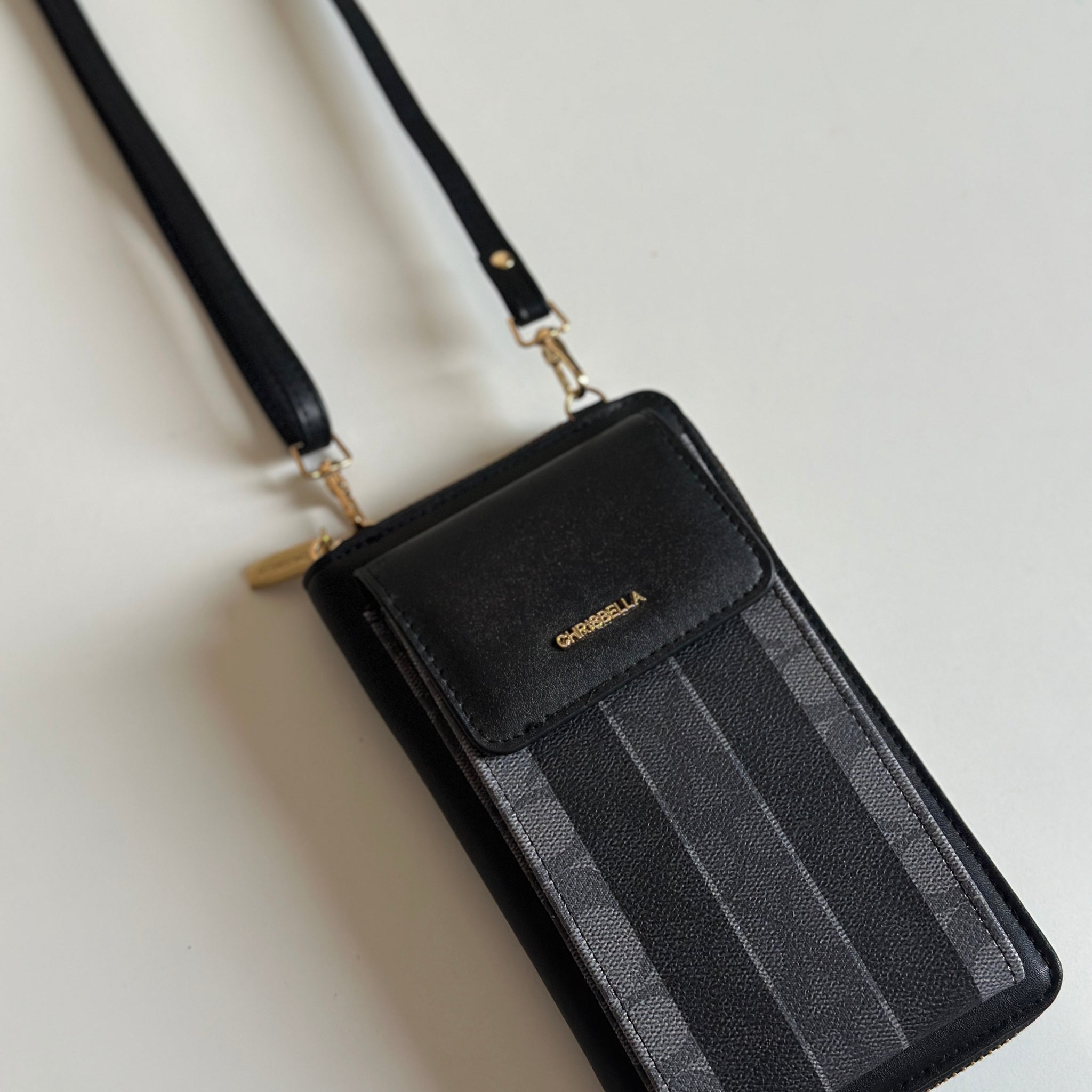 Striped Multi-Function Crossbody Phone Bag & Wallet