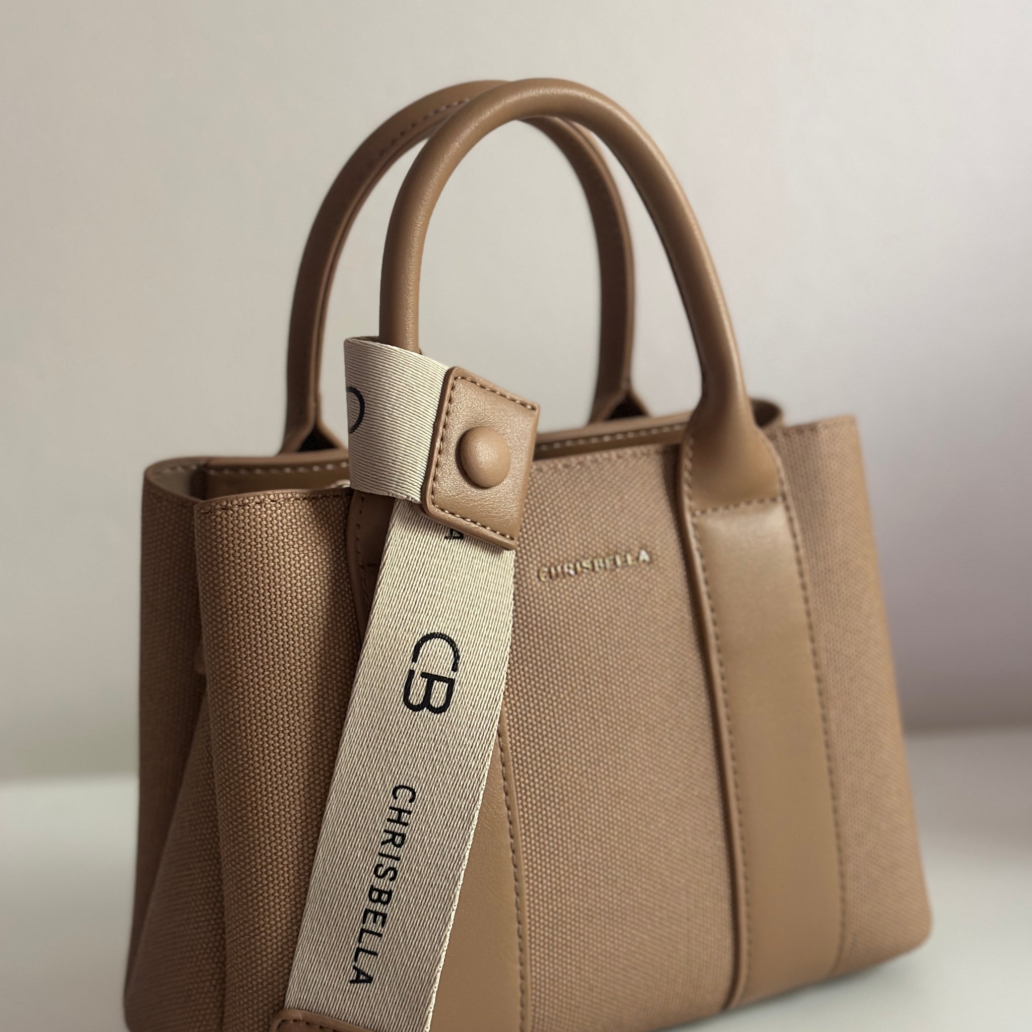 Chrisbella Strucrured Handbag with Signature Strap
