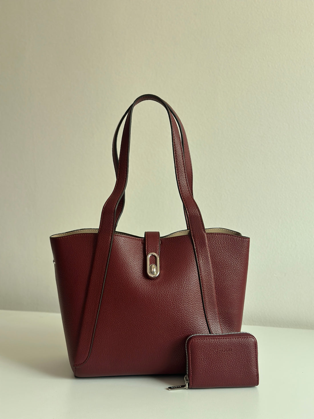 BAGCO Classic Tote Bag with Wallet Set- Medium