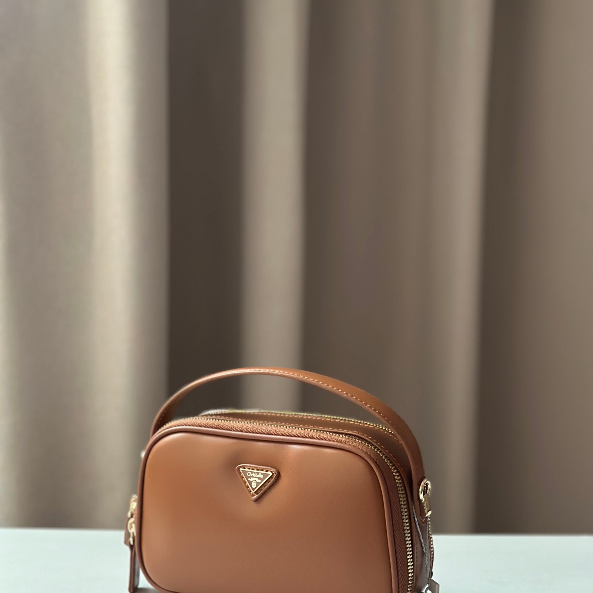 Chrisbella Compact Double-Zip Crossbody Bag