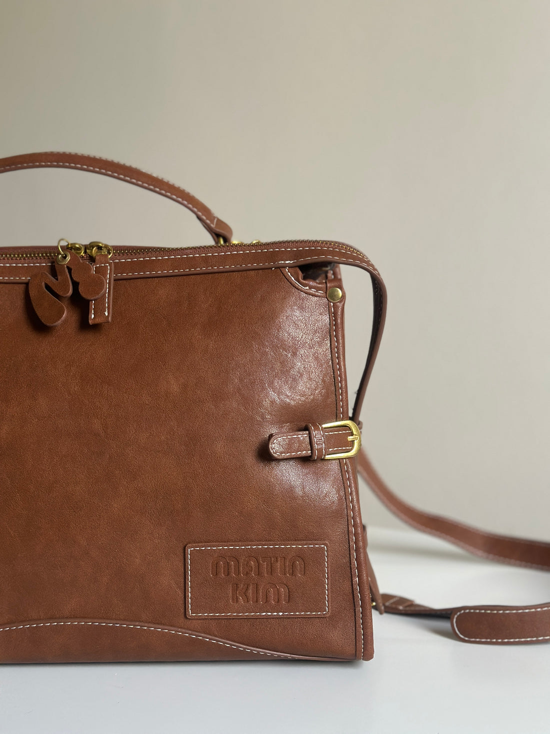 Structured vintage-style 2-way Shoulderbag/Backpack