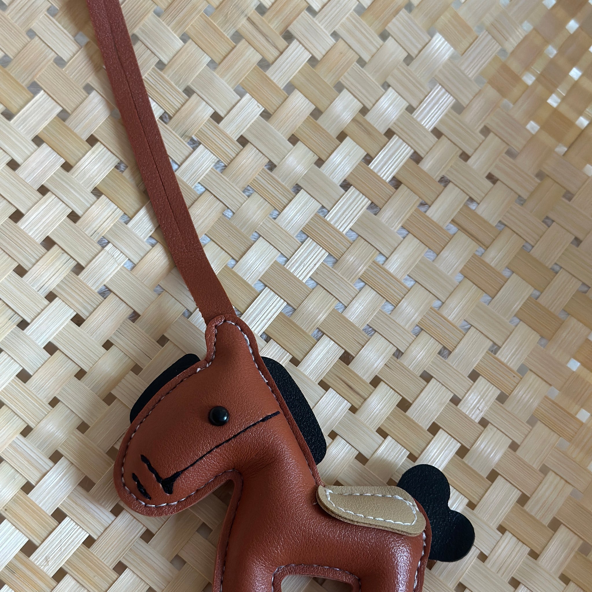 Mini Horse Leather Bag Charm