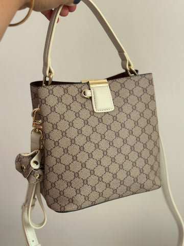 Elegant Monogram Top Handle Crossbody Bag