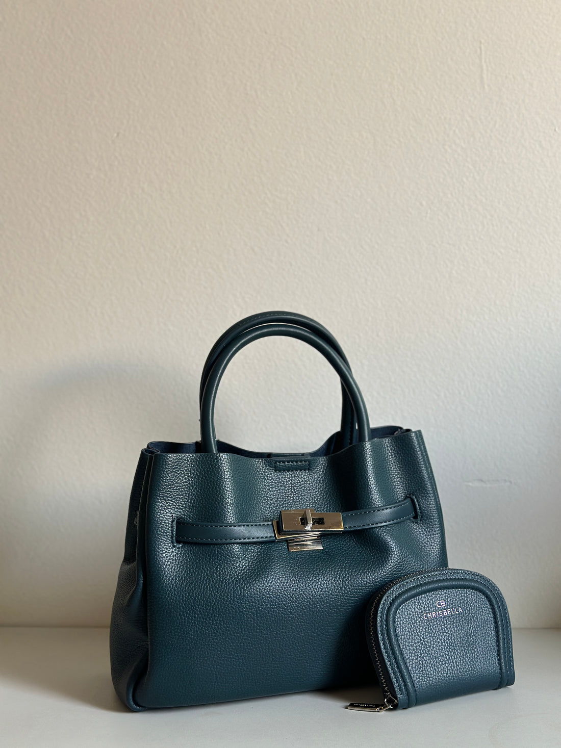 Chrisbella Structured Top Handle Bag with Wallet