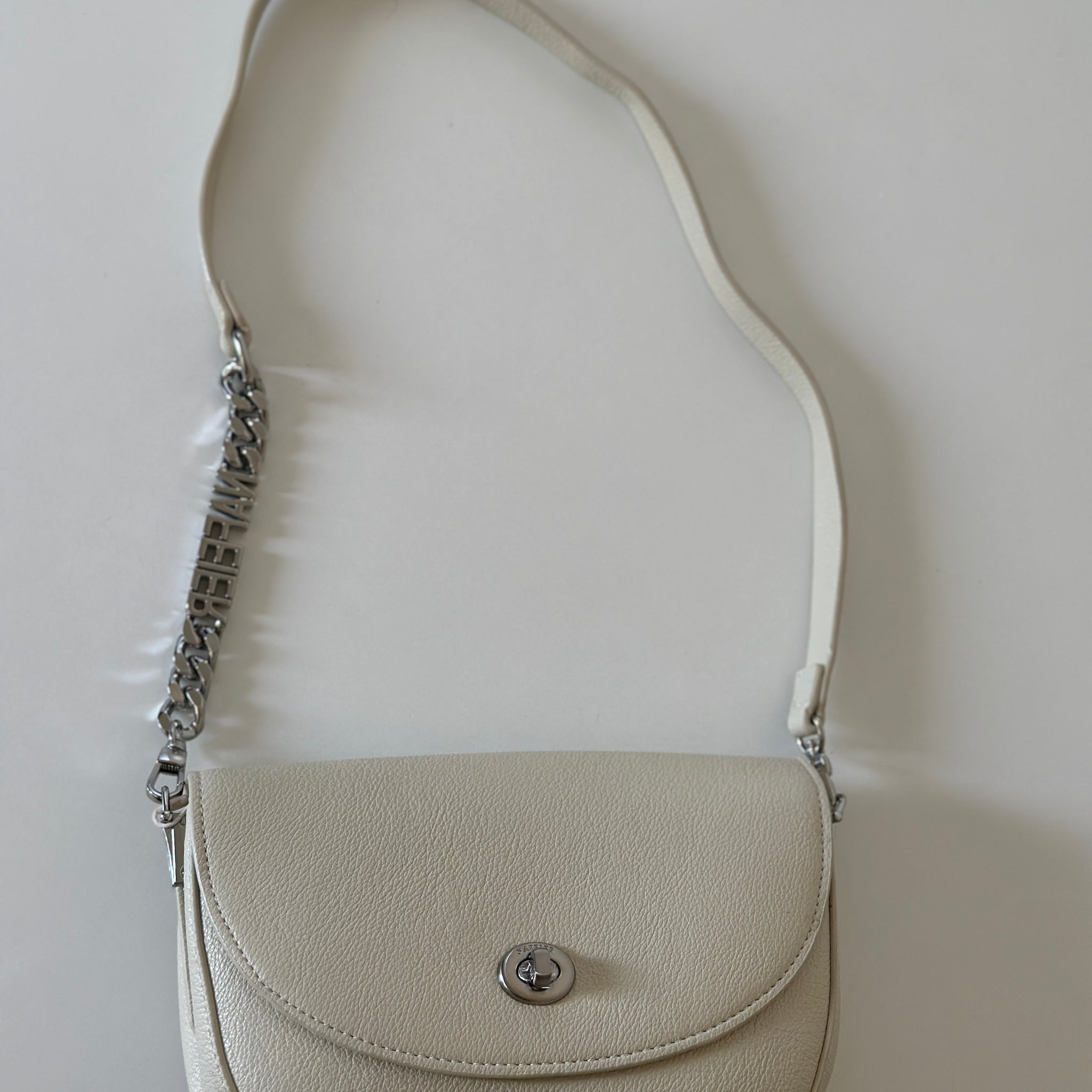 Ivory Crossbody Bag with Dual Straps