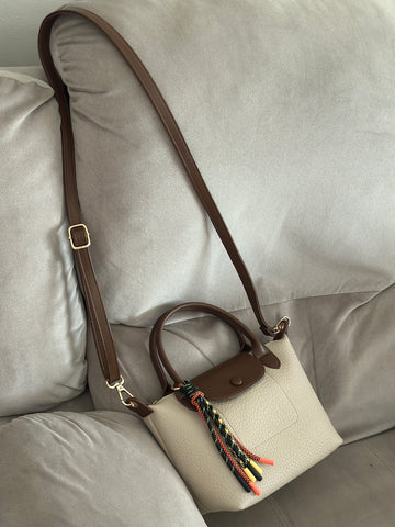 Bagco Small Classic Handbag Sling bag with Decorative Tassel