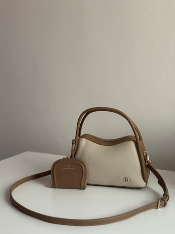 Chrisbella Soft Curved Bag with Matching Wallet