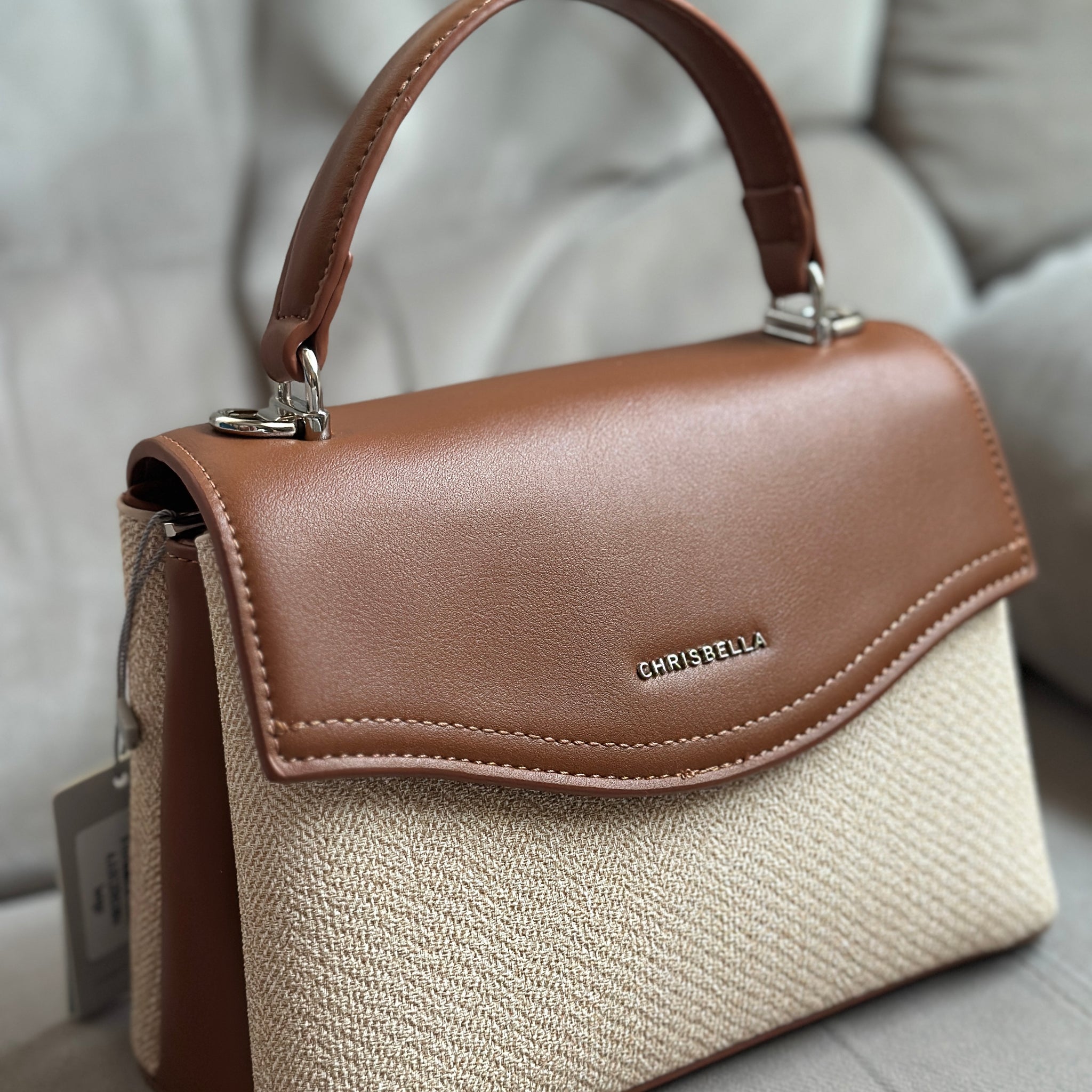 Chrisbella Structured Top-Handle Satchel