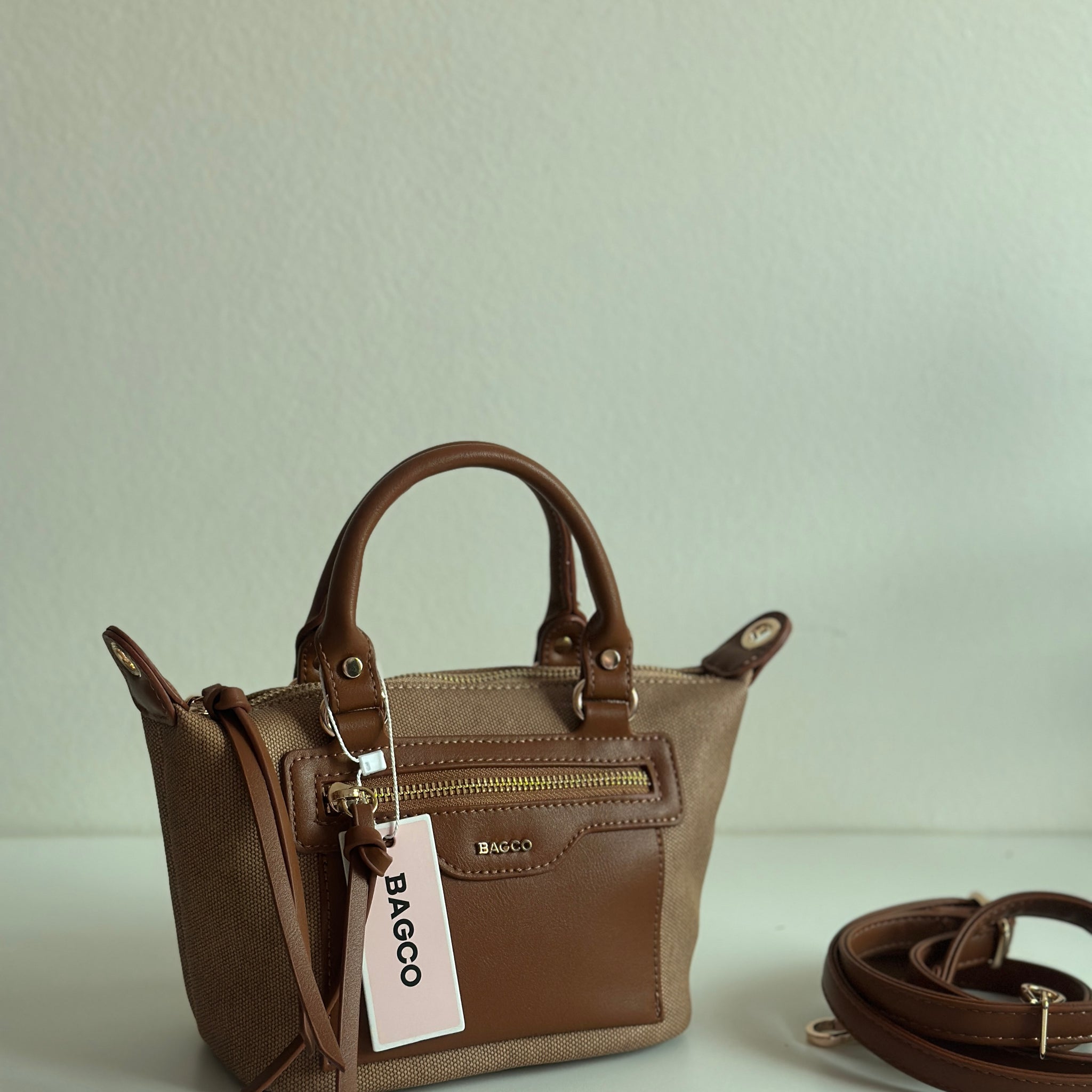 Mini Structured Tote with Front Zip Pocket – BAGCO