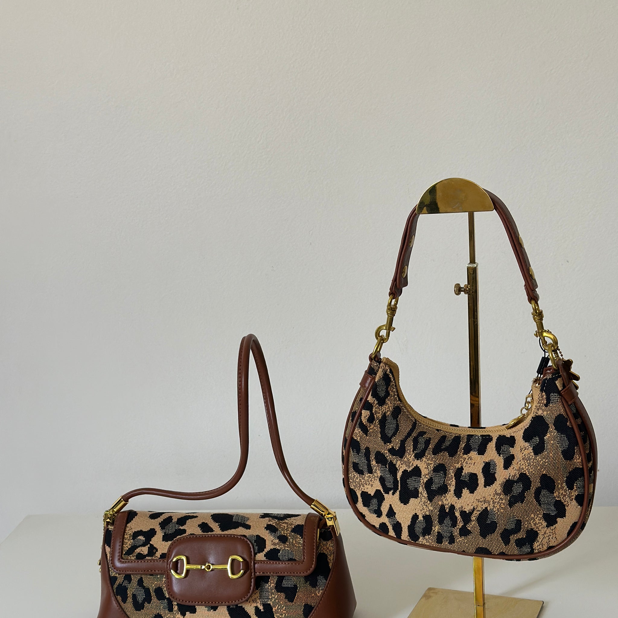 Leopard Print Shoulder Bag Collection – Classic & Crescent