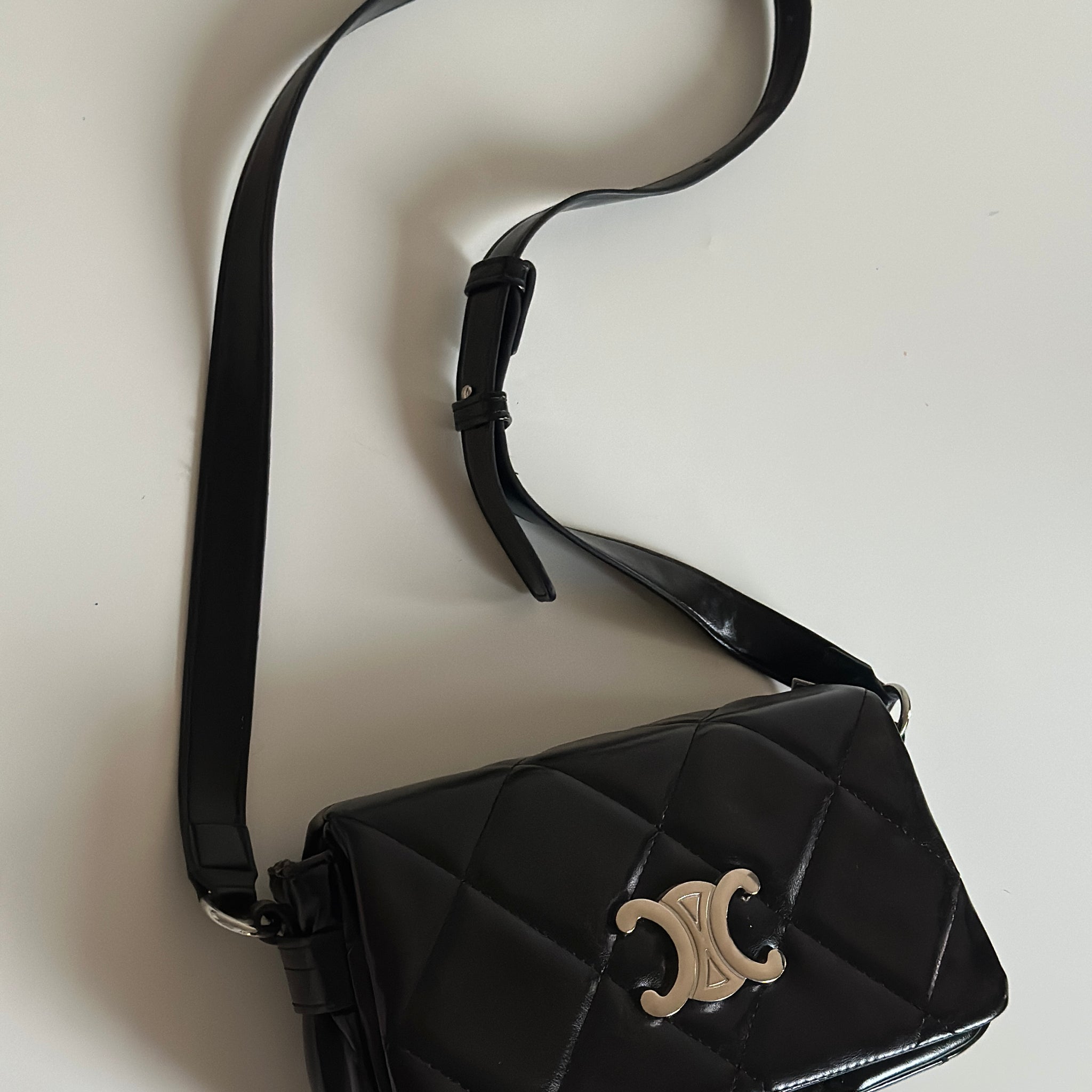 Classic Black Quilted Shoulder Bag with Dual Strap Options