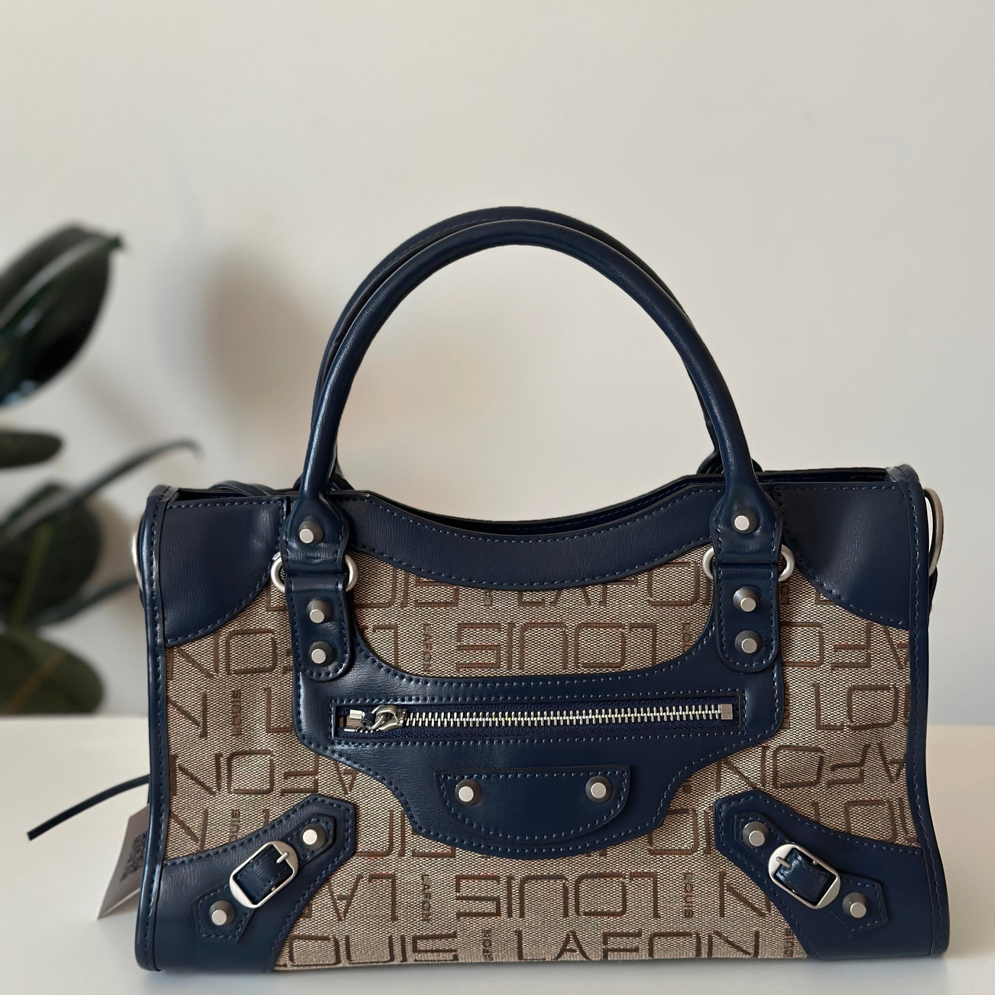 Inspired Durable Canvas + Leather Handbag Medium