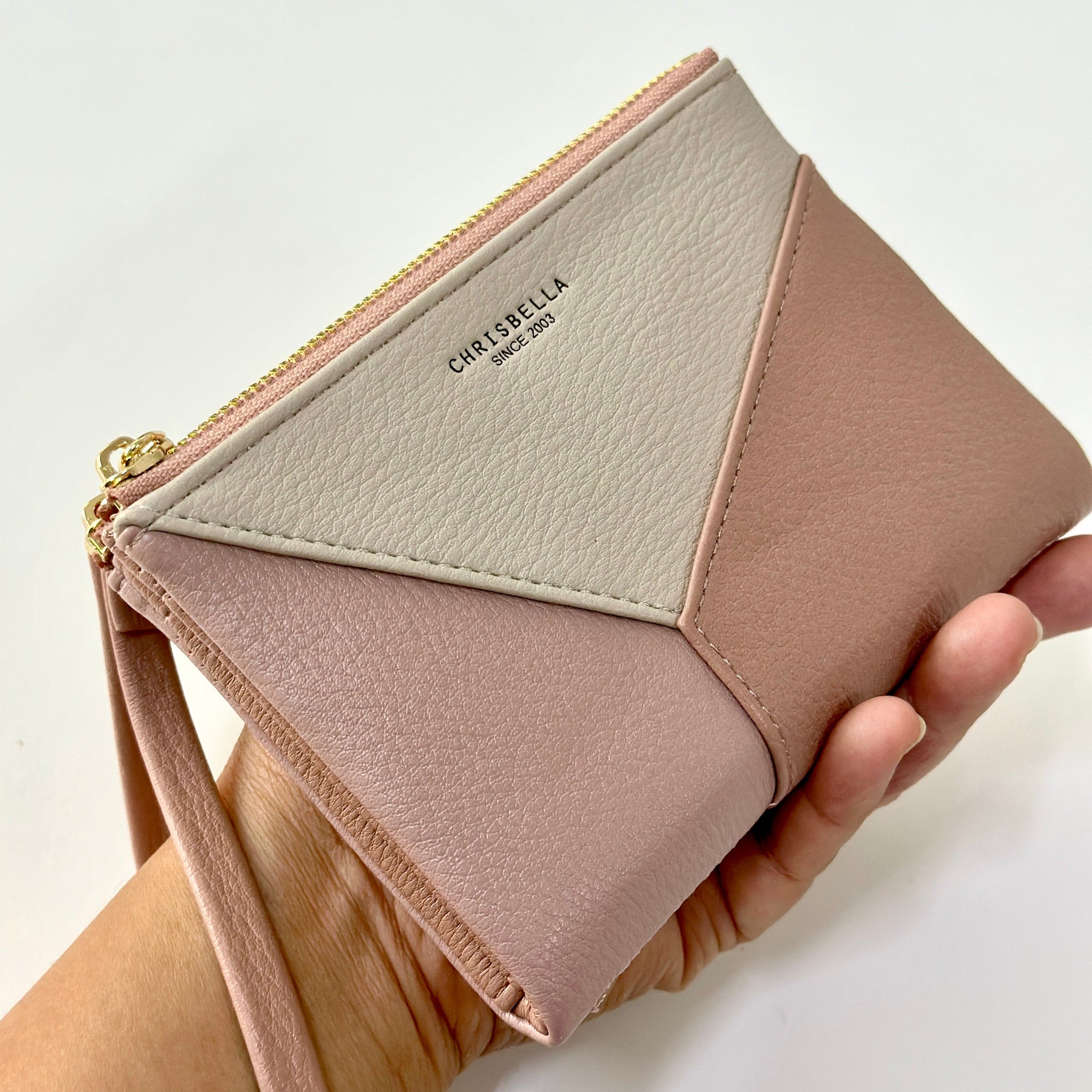 Chrisbella 2-Zippered Wristlet Purse