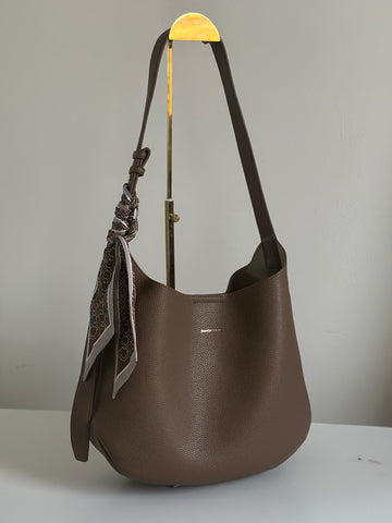Soft Leather Hobo Shoulder Bag